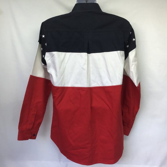 Panhandle Slim Men Stars & Stripes Shirt M - Picture 5 of 6